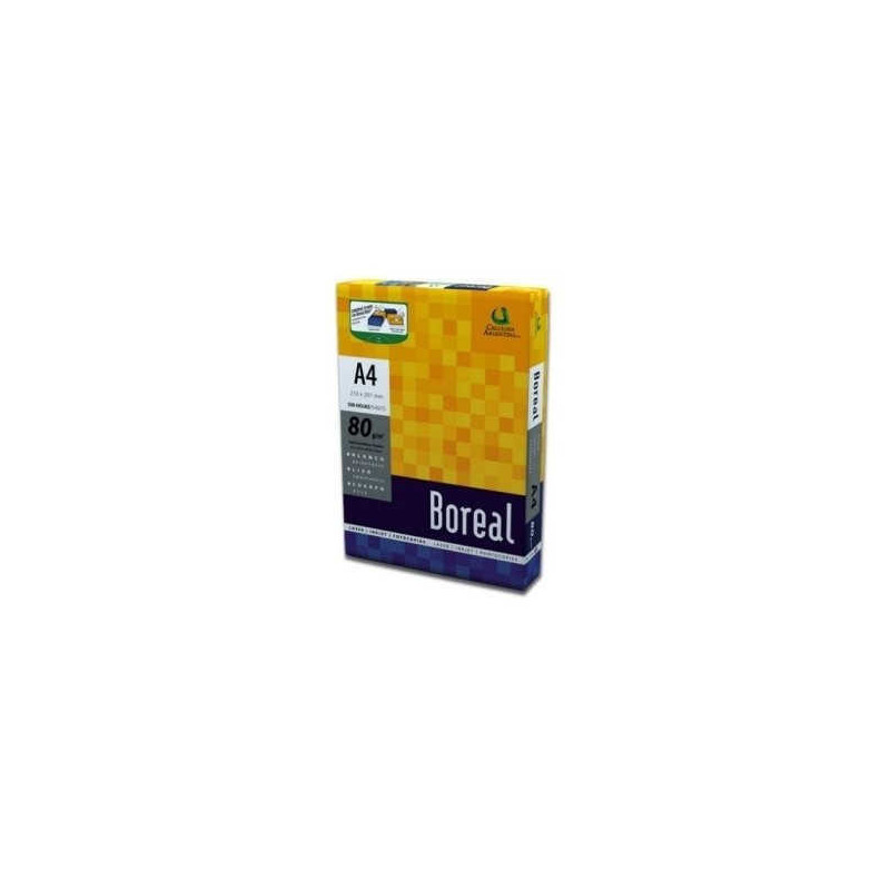 Resma BOREAL 500 hojas papel A4 80gr