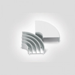 Unicanal HELLERMANN TYTON accesorio curva plana marfil