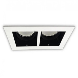 Artefacto para embutir candil roque 2 luces gu10 90x156x45mm