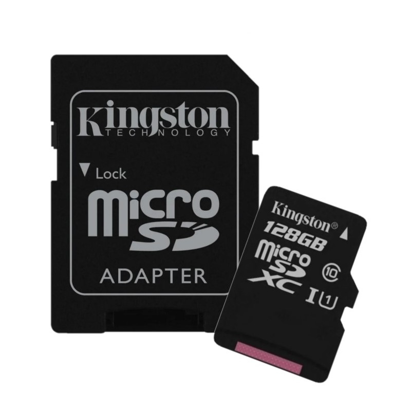 Memoria MicroSD KINGSTON SDCS/128GB 128GB clase 10 con adaptador