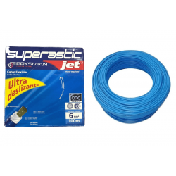 Rollo de cable unipolar PRYSMIAN SUPERASTIC JET 6mm2 100 metros norma IRAM 2183-NM247-3