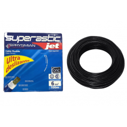 Rollo de cable unipolar PRYSMIAN SUPERASTIC JET 6mm2 100 metros norma IRAM 2183-NM247-3