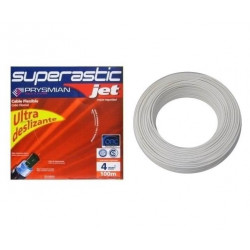 Rollo de cable unipolar PRYSMIAN SUPERASTIC JET 4mm2 100 metros norma IRAM 2183-NM247-3