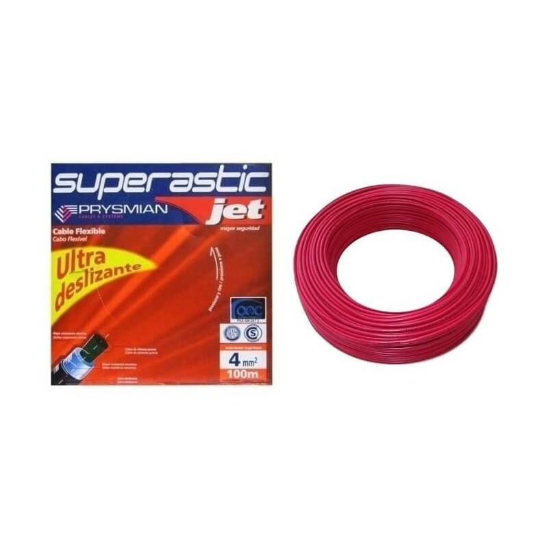 Rollo de cable unipolar PRYSMIAN SUPERASTIC JET 4mm2 100 metros norma IRAM 2183-NM247-3