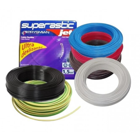 Rollo de cable unipolar prysmian de 1.5mm2 x 100 metros