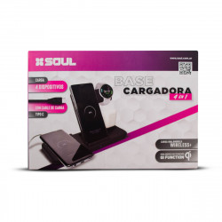 Base cargador inalámbrico SOUL 37,5W 4 en 1 de carga rápida