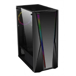 Gabinete gamer letos le-f19 sin fuente 1 cooler rgb panel acrílico
