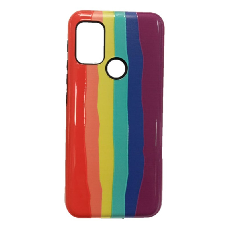 Protector tpu arcoiris para motorola g10-g20-g30 colores varios