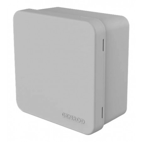 Caja de paso derivación SISTELECTRIC plástica exterior cuadrada gris con tapa 8x8x4,5