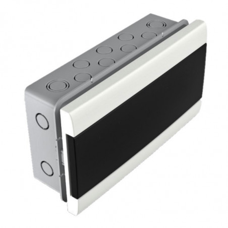 Gabinete SISTELECTRIC Q ENERGY de pvc IP65 16 polos con puerta fume 230x280x140mm gris