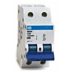 Térmica weg mdw-c50-2 bipolar de 50a 5ka curva c