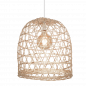 Colgante campana CARILUX para 1 luz E27 mimbre 40cm