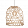 Colgante campana CARILUX para 1 luz E27 mimbre 40cm