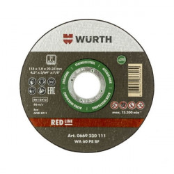 Disco De Corte WURTH rl Ac/Inox 115x1.0x22.2mm