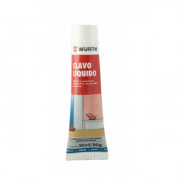 Adhesivo Clavo Liquido WURTH Blanco 50ml/80g