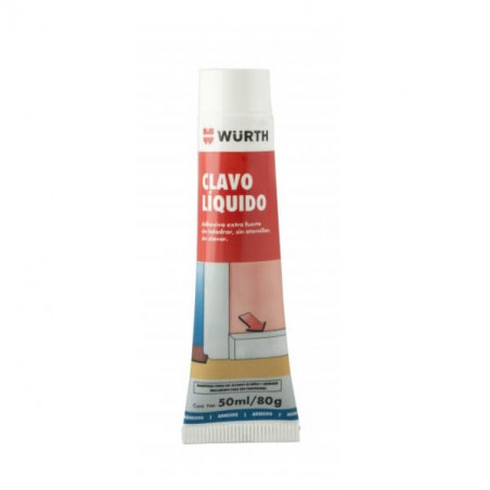 Adhesivo Clavo Liquido WURTH Blanco 50ml/80g