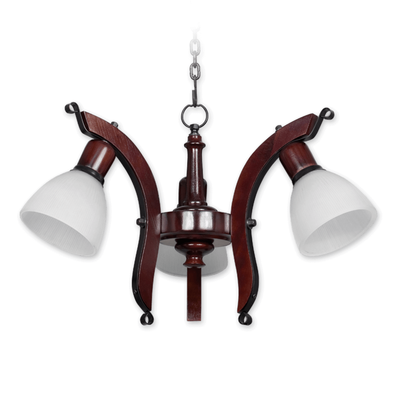 Araña CARILUX Rustica para 3 luces E27 madera Araña CARILUX Rustica para 3 luces E27 madera