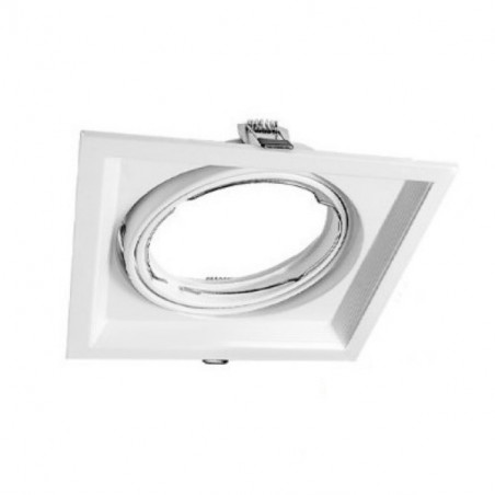 Artefacto de embutir MACROLED cardánico para 1 luz AR111 blanco