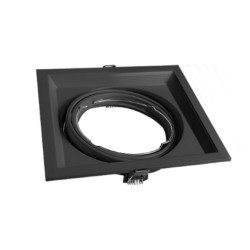 Artefacto de embutir MACROLED cardánico para 1 luz AR111 negro