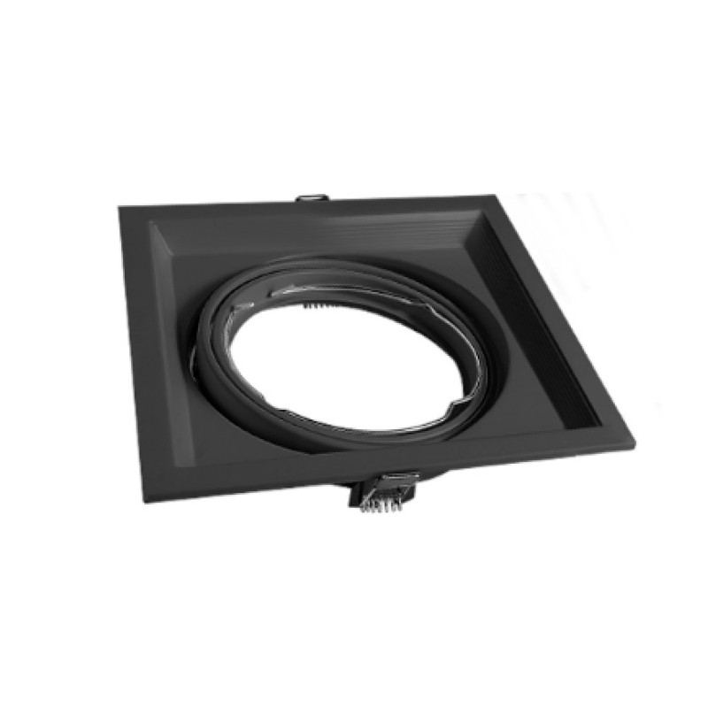 Artefacto de embutir MACROLED cardánico para 1 luz AR111 negro