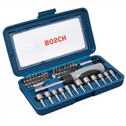 Set destornillador puntas y tubos bosch 46 piezas
