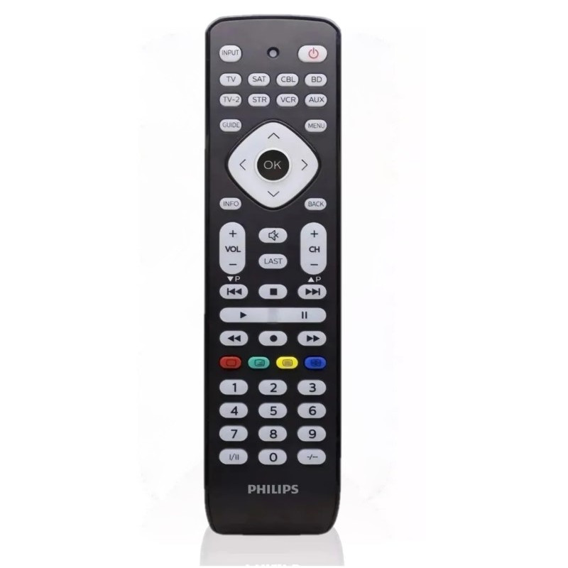 PHILIPS CONTROL REMOTO UNIVERSAL 8 EN 1(TV-TV2-BLU-RAY-CBL-SAT-STR-VCR-AUX) SRP2018 PHILIPS CONTROL REMOTO UNIVERSAL 8 EN 1(TV-TV2-BLU-RAY-CBL-SAT-STR-VCR-AUX) SRP2018