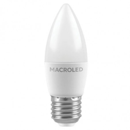 Lámpara led MACROLED vela E27 6W 540lm 3000K luz cálida