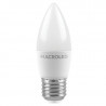 Lámpara led MACROLED vela E27 6W 540lm 3000K luz cálida