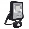 Reflector led MACROLED PRO IP65 20W 1900lm 6500K con sensor de movimiento