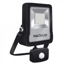 Reflector led MACROLED PRO IP65 20W 1900lm 6500K con sensor de movimiento