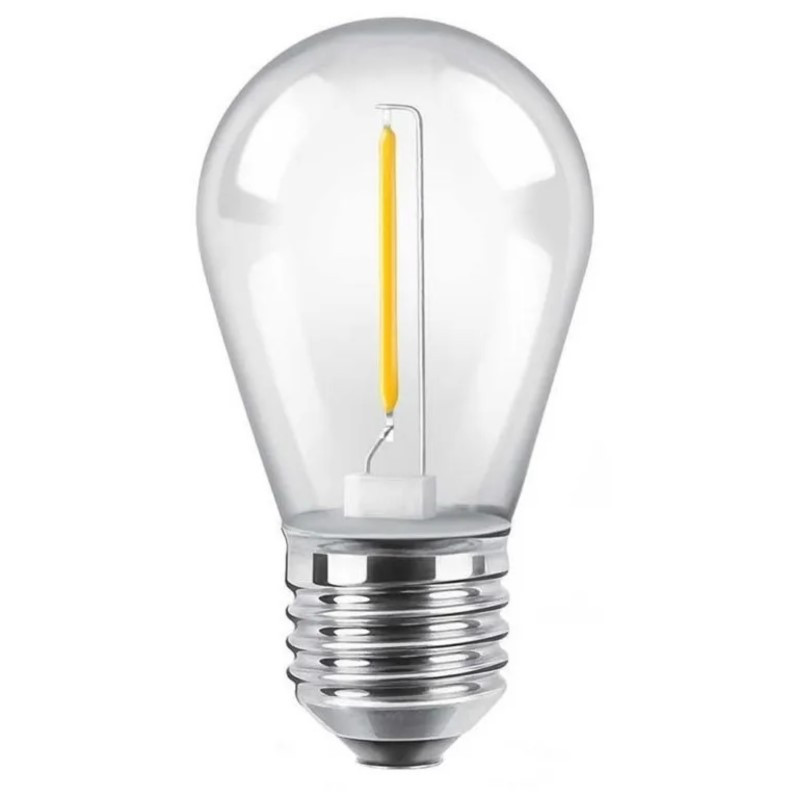 Lámpara led MACROLED gota vintage 1w 2700°k tono amarillo vidrio traslucido