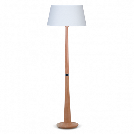 Lámpara de pie CARILUX NORDICA para 1 luz E27 madera pantalla arpillera