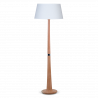 Lámpara de pie CARILUX NORDICA para 1 luz E27 madera pantalla arpillera