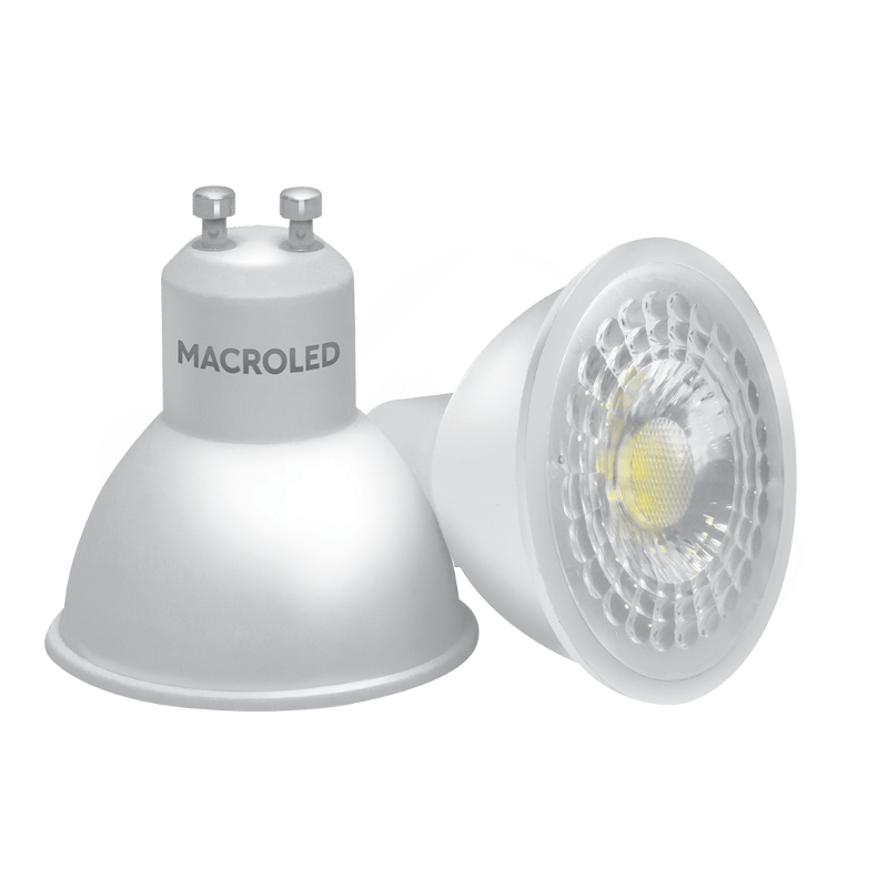 Lámpara led MACROLED dicroica eco 38º GU10 7W 2700K luz cálida