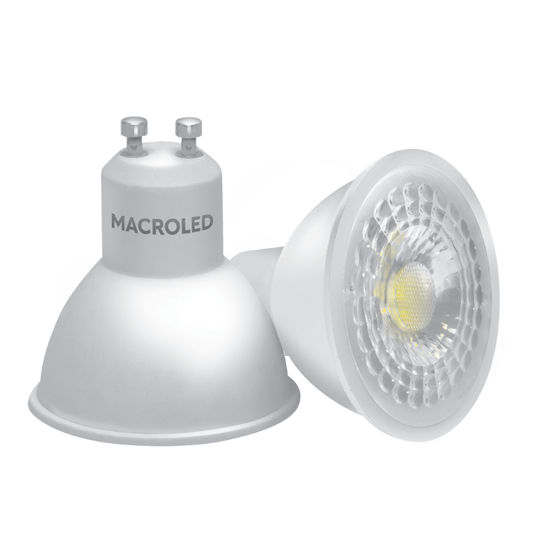 Lámpara led MACROLED dicroica eco GU10 7w 3000ºk luz cálida