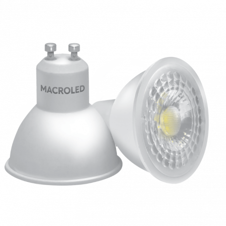 Lámpara led MACROLED dicroica eco dimer 7w GU10 6000ºk luz fría