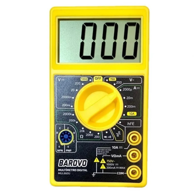 Tester multimetro digital BAROVO MUL860U visor display