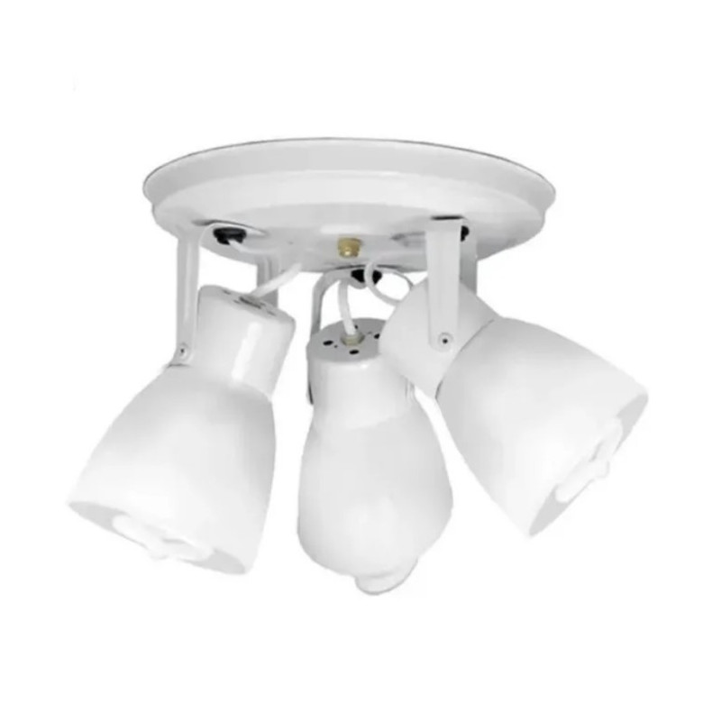 Spot SAN JUSTO LUJAN para 3 luces E27 con tulipa blanco Spot SAN JUSTO LUJAN para 3 luces E27 con tulipa blanco