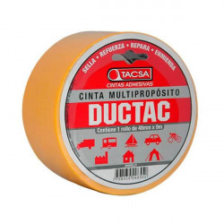Cinta multiuso TACSA ductac L390 48mmx9mtx0.21mm amarilla