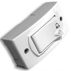 Llave Exterior JELUZ con 1 Pulsador Unipolar para Timbres Blanco