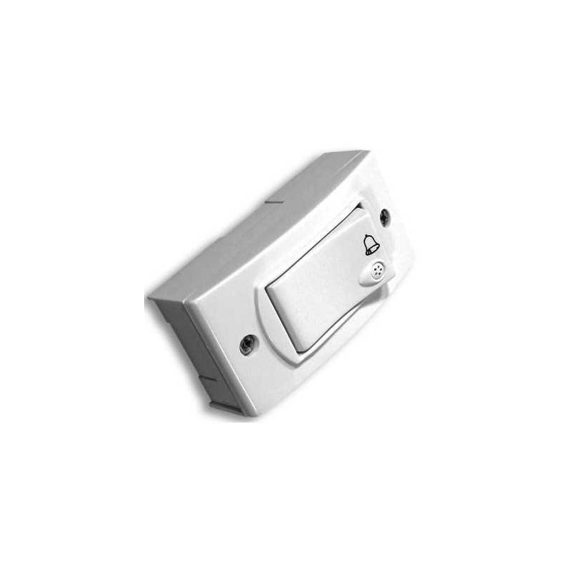 Llave Exterior JELUZ con 1 Pulsador Unipolar para Timbres Blanco