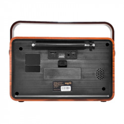 Parlante bluetooth NISUTA NSRV21 radio vintage portátil 5W marrón