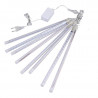 Luces de navidad lluvia led meteoro 8 tubos blanco frio 3 metros 50cm