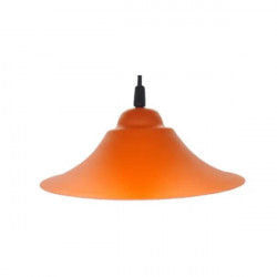 Colgante ferrolux chino 1 luz de chapa 22cm color naranja