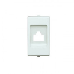 Tapa JELUZ VERONA RJ45 blanco con soporte