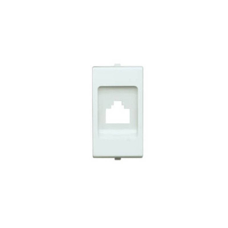 Tapa JELUZ con soporte RJ45 para bastidor blanco Tapa JELUZ con soporte RJ45 para bastidor blanco