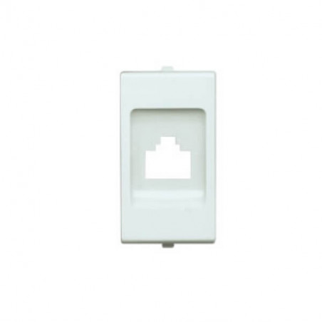 Tapa JELUZ VERONA RJ45 blanco con soporte