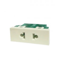 Modulo cambre s.xxi de 1 toma euro-americano 10a color blanco