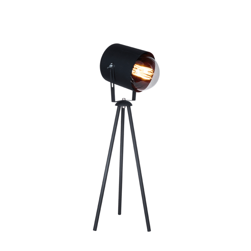 Lámpara de mesa CIVAL cine con trípode negro