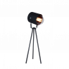 Lámpara de mesa CIVAL cine para 1 luz E27 con trípode negro